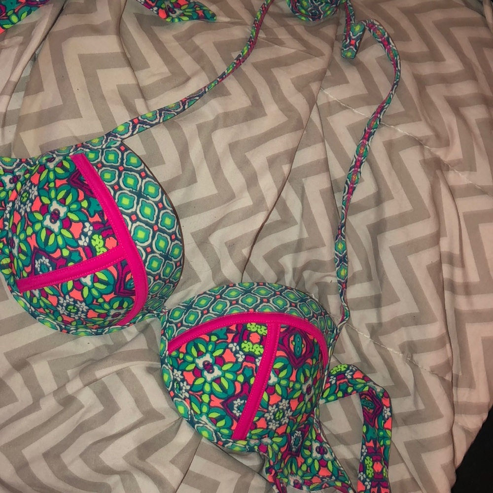 Multi Color Push Up Swim Top